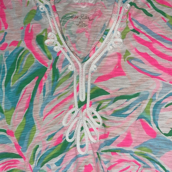 Lilly Pulitzer Kaia Knit Multi Croc My World Tunic Top Size M - Picture 5 of 9